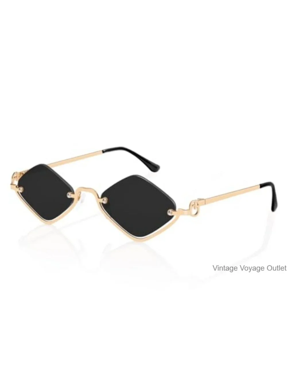 Retro Y2K Diamond Sunglasses UV400 Metal Frame
